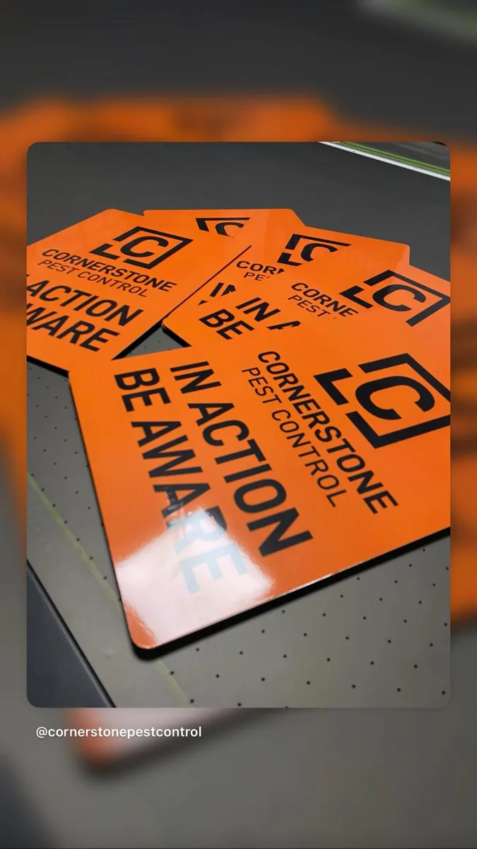 Cornerstone Pest Control signage