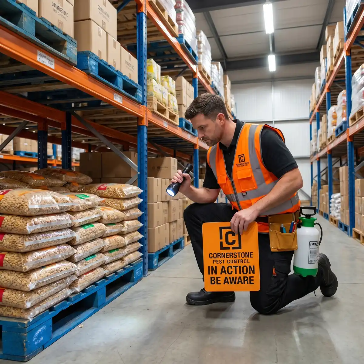 Stored product and food pest control at a Surrey premises.