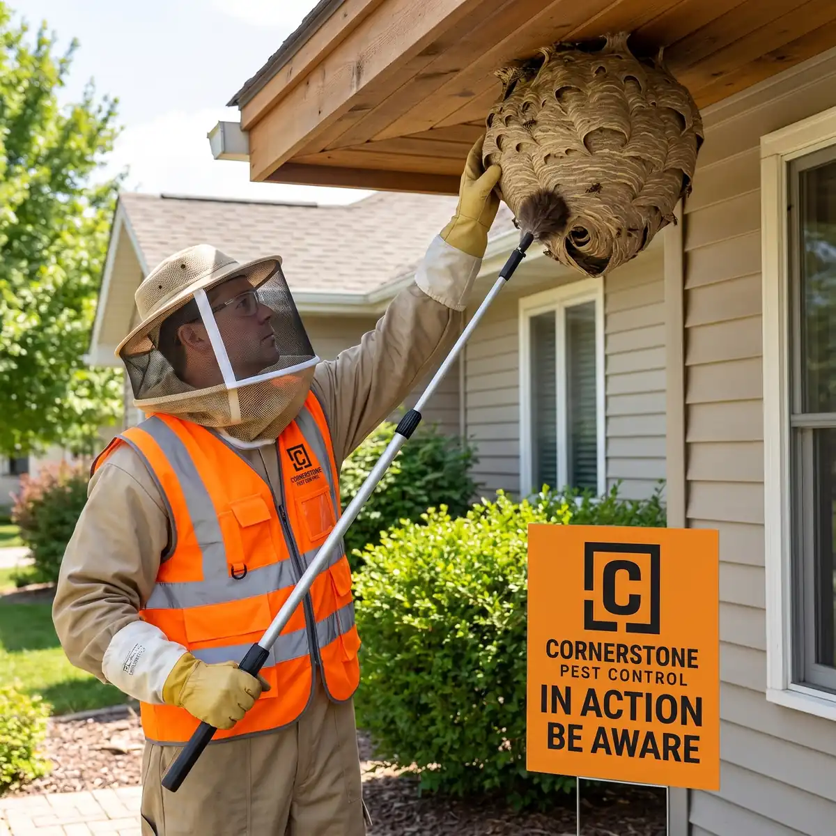 Wasp nest removal at a property in Redhill, Surrey.